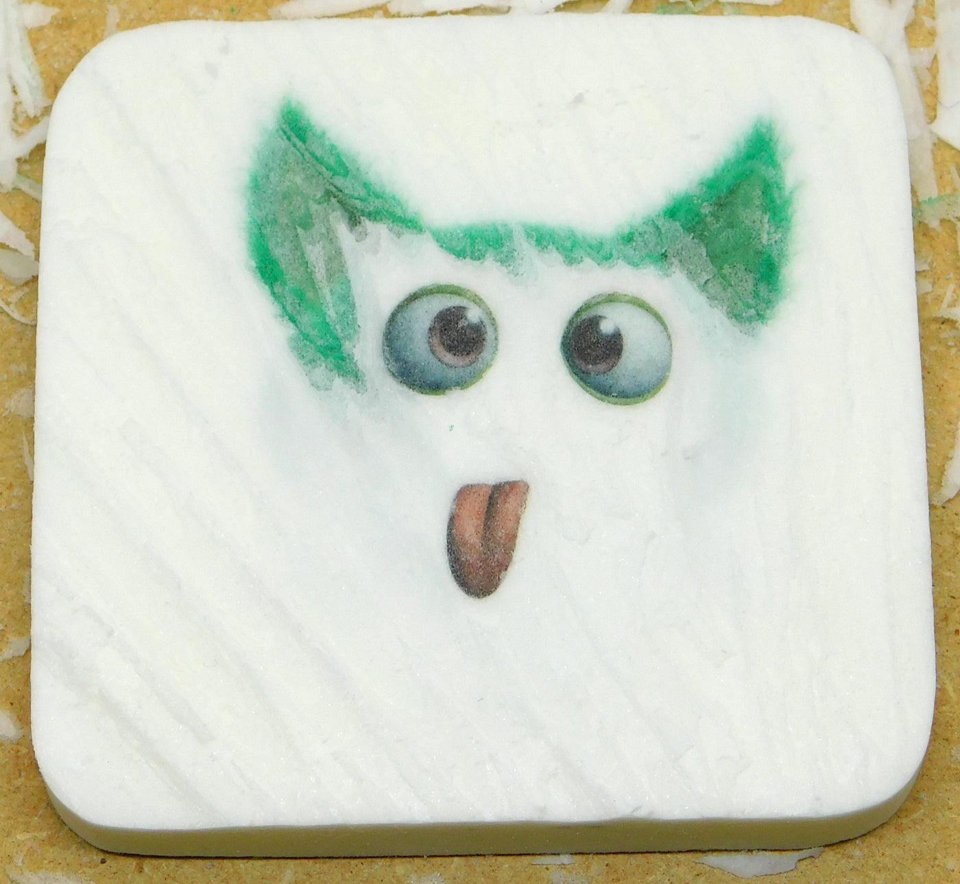 Schnitzen nach Farben - Schnitzbild Monster (ohne Werkzeug)