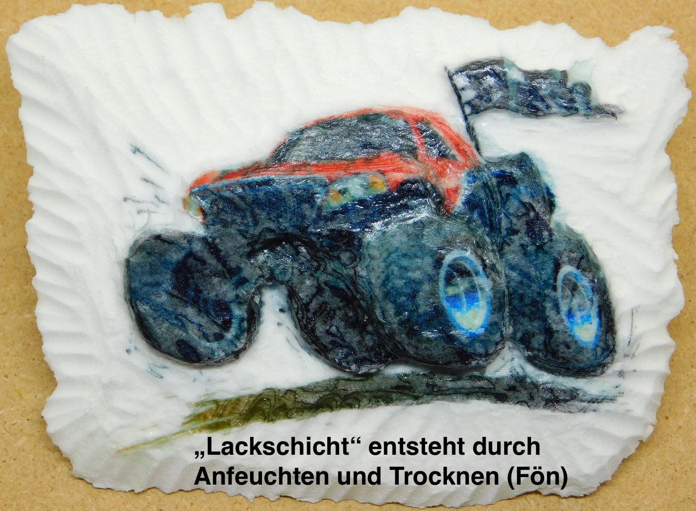 schnitzen nach farben - schnitzbild monstertruck (ohne werkzeug)