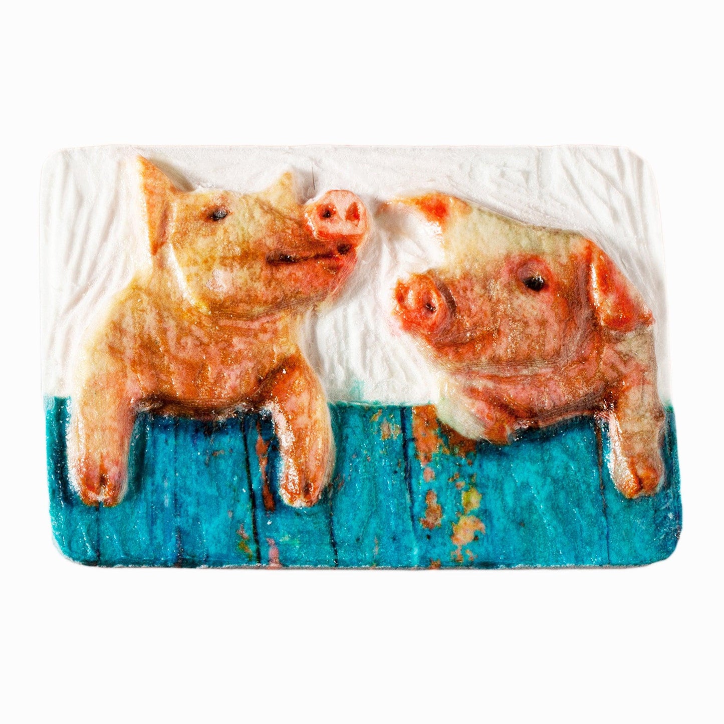 Schnitzen nach Farben - Schnitzbild Schweinchen (ohne Werkzeug)