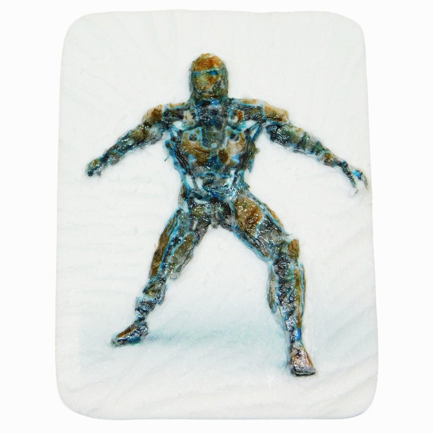 Schnitzen nach Farben - Schnitzbild Roboter (ohne Werkzeug)