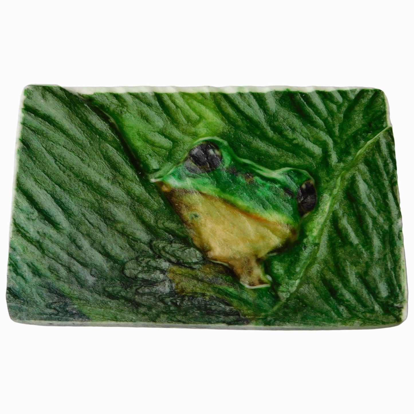 Schnitzen nach Farben - Schnitzbild Frosch (ohne Werkzeug)