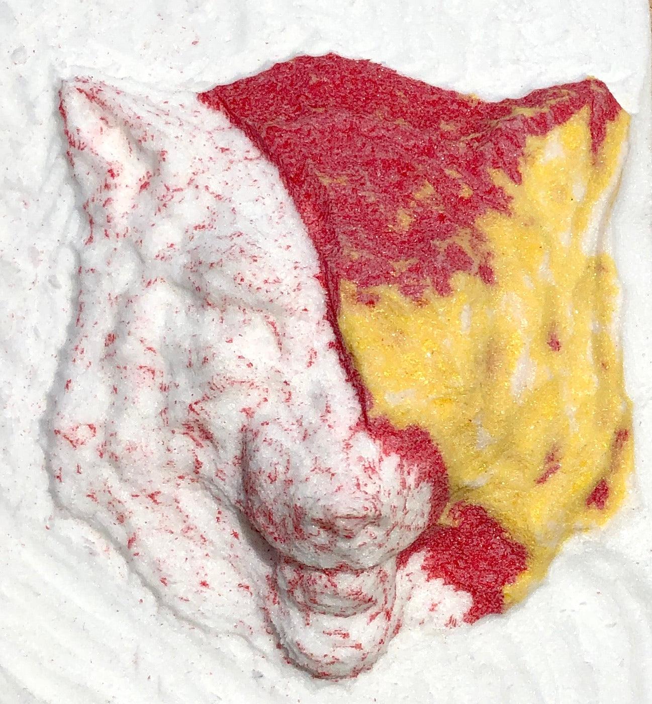 Schnitzen nach Farben - Relief Wolf (ohne Werkzeug)
