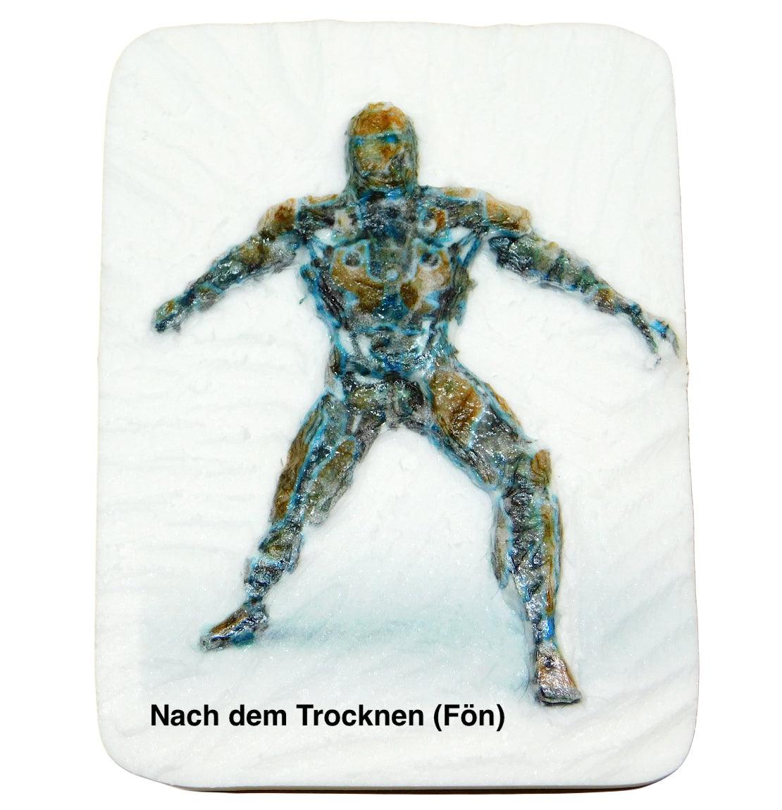Schnitzen nach Farben - Schnitzbild Roboter (ohne Werkzeug)