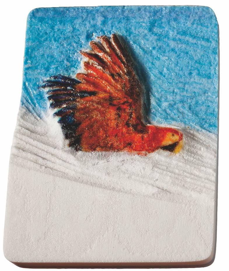 Schnitzen nach Farben - Schnitzbild Papagei (ohne Werkzeug)