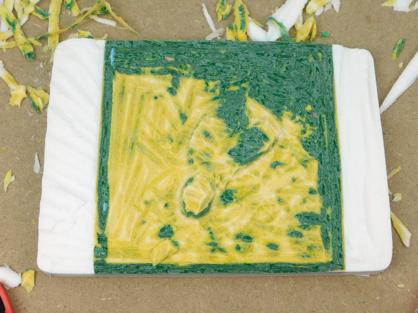 Schnitzen nach Farben - Komplettset Relief Schildkröte - NEU: farbiges End-Motiv