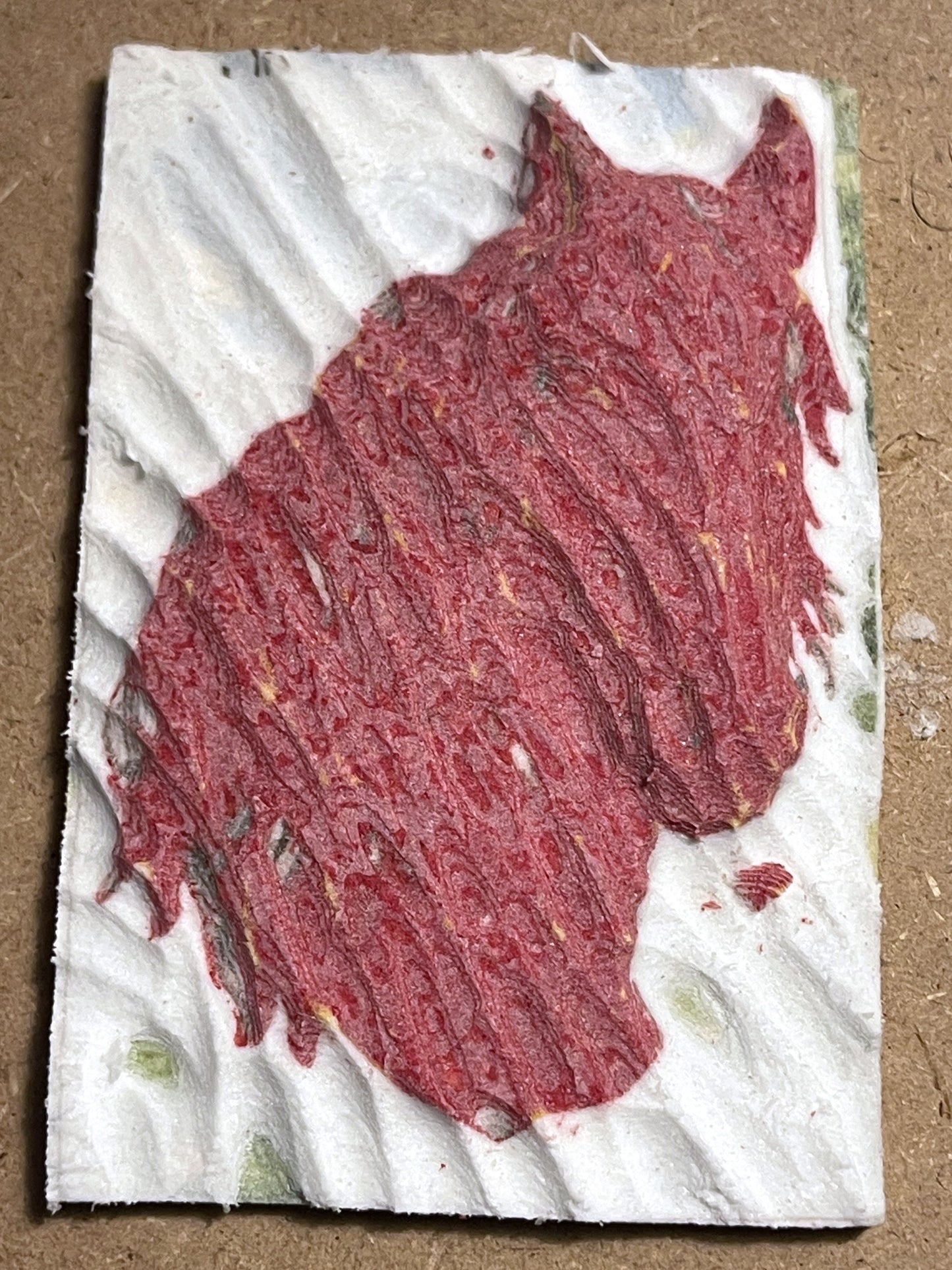 Schnitzen nach Farben - Komplettset Relief Pferd - NEU: farbiges End-Motiv