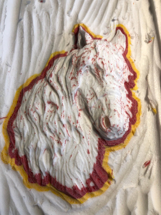 Schnitzen nach Farben - Komplettset Relief Pferd
